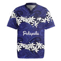 Personalised Cook Islands Pukapuka Rugby Jersey Tiare Maori Polynesian Waves Tattoo LT14