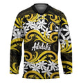 Personalised Cook Islands Aitutaki Hockey Jersey Tiare Maori Polynesian Waves Tattoo LT14