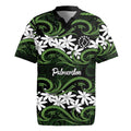 Personalised Cook Islands Palmerston Rugby Jersey Tiare Maori Polynesian Waves Tattoo LT14