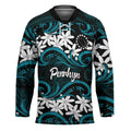 Personalised Cook Islands Penrhyn Atoll Hockey Jersey Tiare Maori Polynesian Waves Tattoo LT14