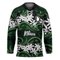 Personalised Cook Islands Mitiaro Hockey Jersey Tiare Maori Polynesian Waves Tattoo LT14