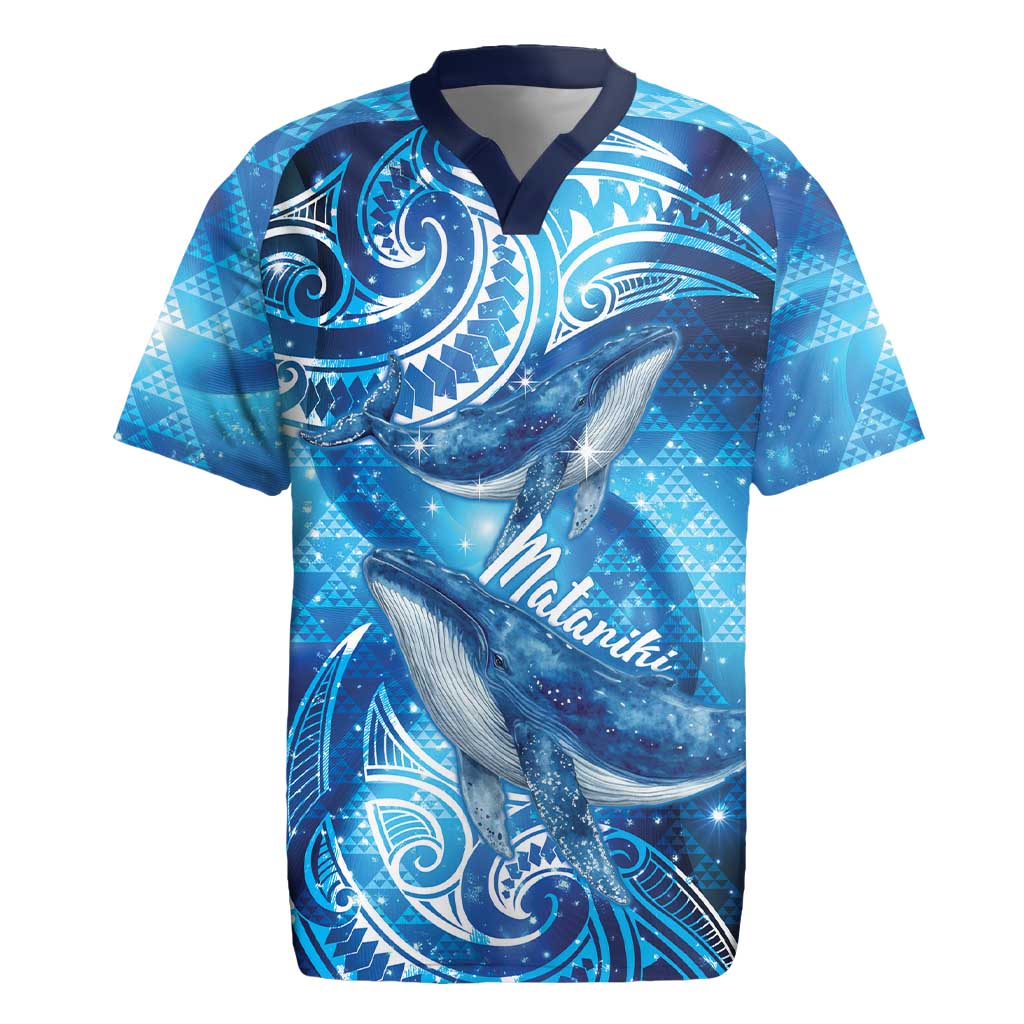 New Zealand Humpback Whale Matariki Rugby Jersey Maori New Year Taniko Niho Taniwha LT14