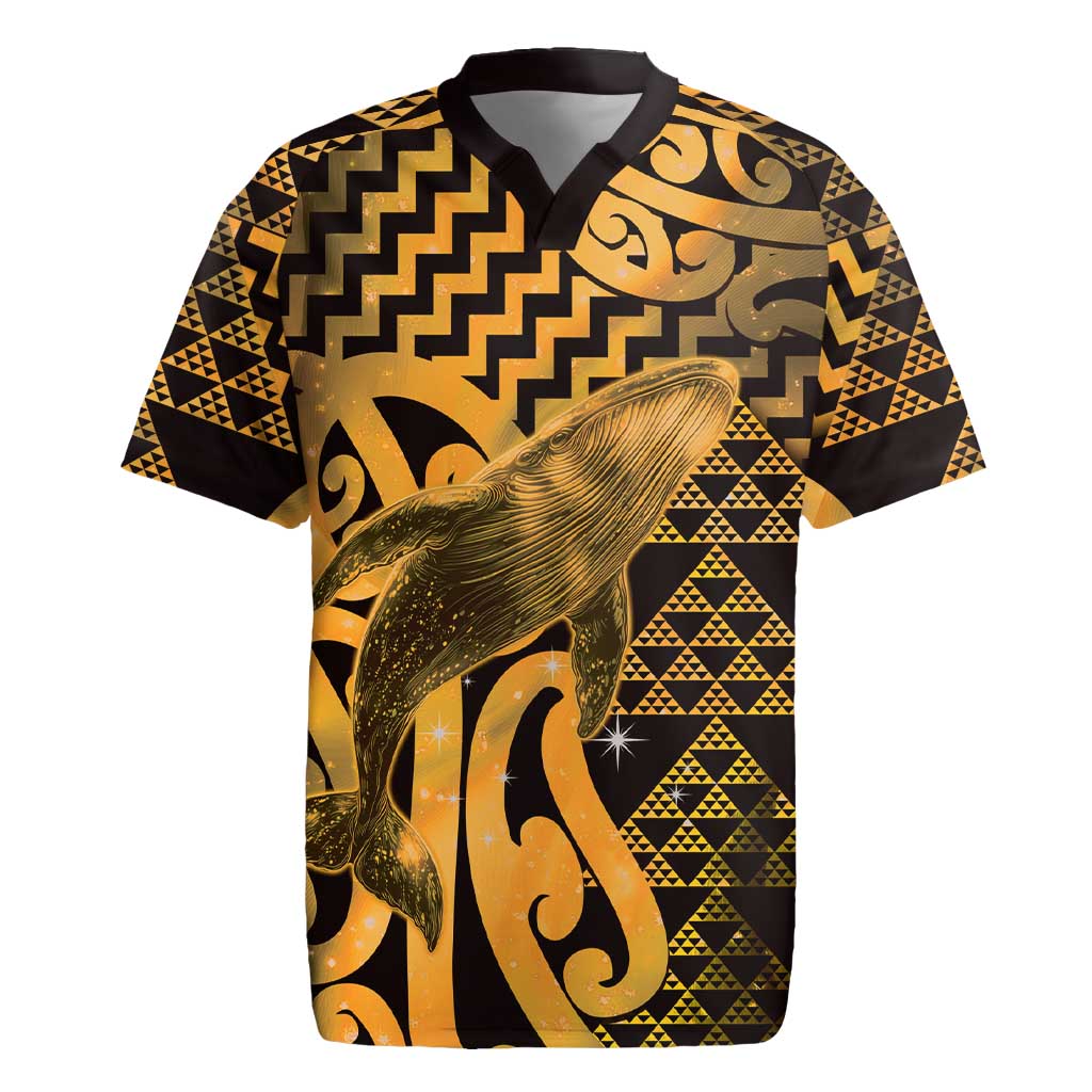 Humpback Whale Matariki New Zealand Rugby Jersey NZ Maori Paikea Poutama Luxury Gold LT14