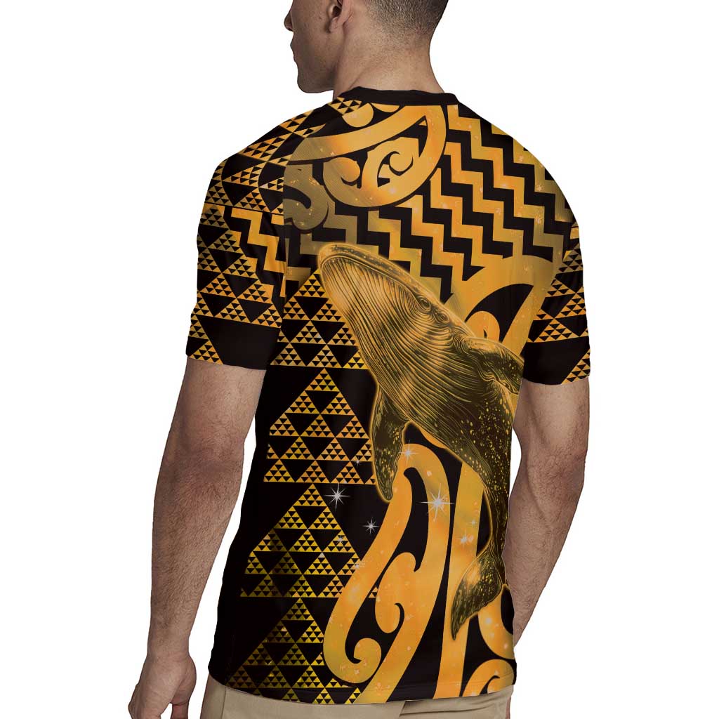 Humpback Whale Matariki New Zealand Rugby Jersey NZ Maori Paikea Poutama Luxury Gold LT14