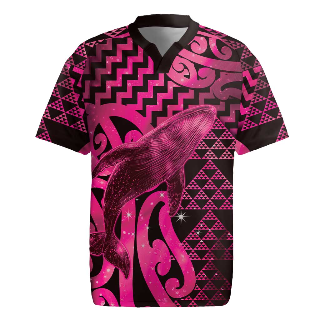 Humpback Whale Matariki New Zealand Rugby Jersey NZ Maori Paikea Poutama Luxury Pink LT14