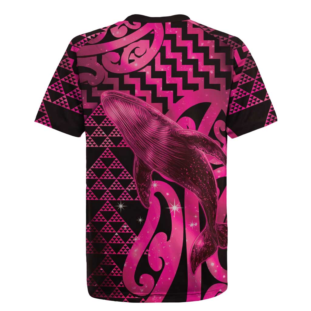 Humpback Whale Matariki New Zealand Rugby Jersey NZ Maori Paikea Poutama Luxury Pink LT14