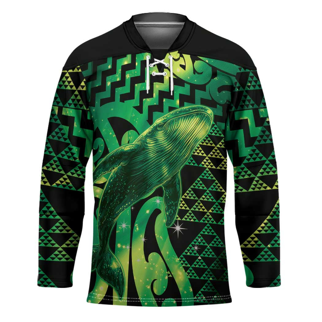 Humpback Whale Matariki New Zealand Hockey Jersey NZ Maori Paikea Poutama Luxury Green LT14