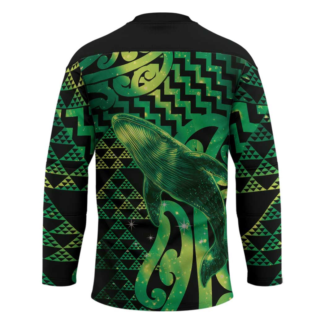 Humpback Whale Matariki New Zealand Hockey Jersey NZ Maori Paikea Poutama Luxury Green LT14