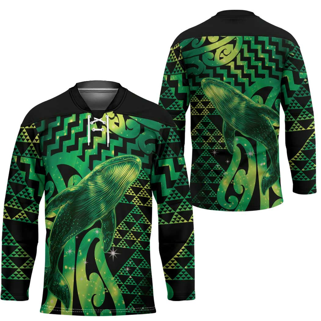 Humpback Whale Matariki New Zealand Hockey Jersey NZ Maori Paikea Poutama Luxury Green LT14