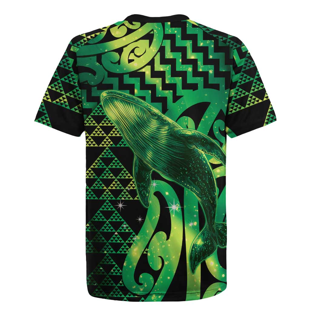 Humpback Whale Matariki New Zealand Rugby Jersey NZ Maori Paikea Poutama Luxury Green LT14