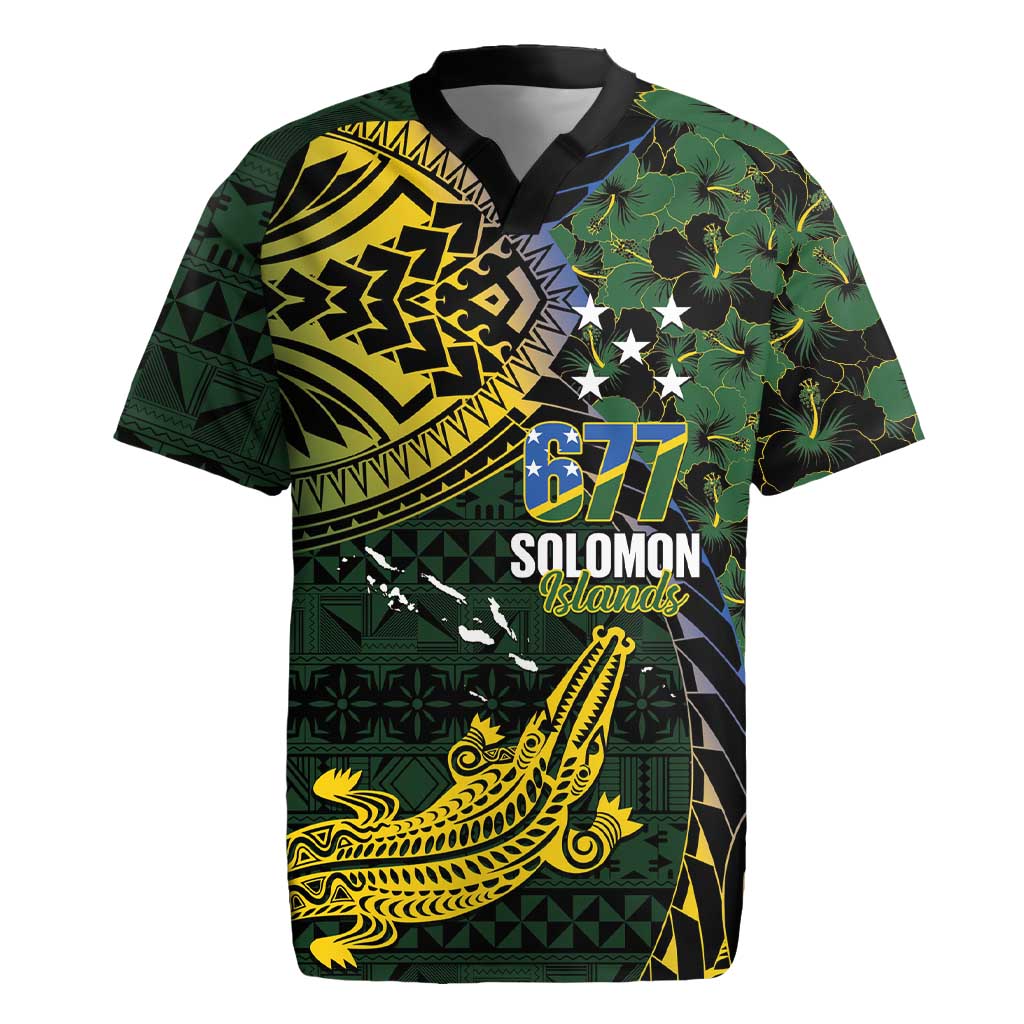 Solomon Islands Rugby Jersey 677 Proud Crocodile Melanesian Pattern LT14
