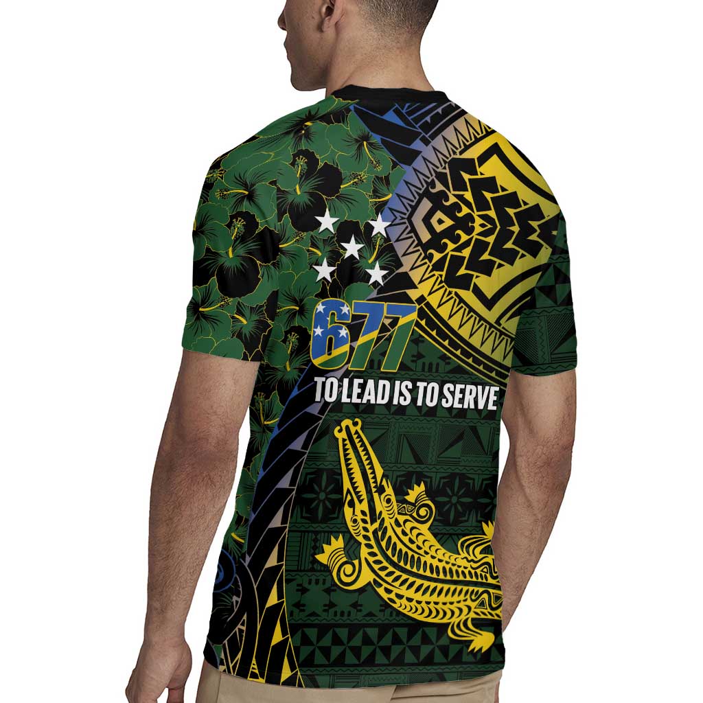 Solomon Islands Rugby Jersey 677 Proud Crocodile Melanesian Pattern LT14