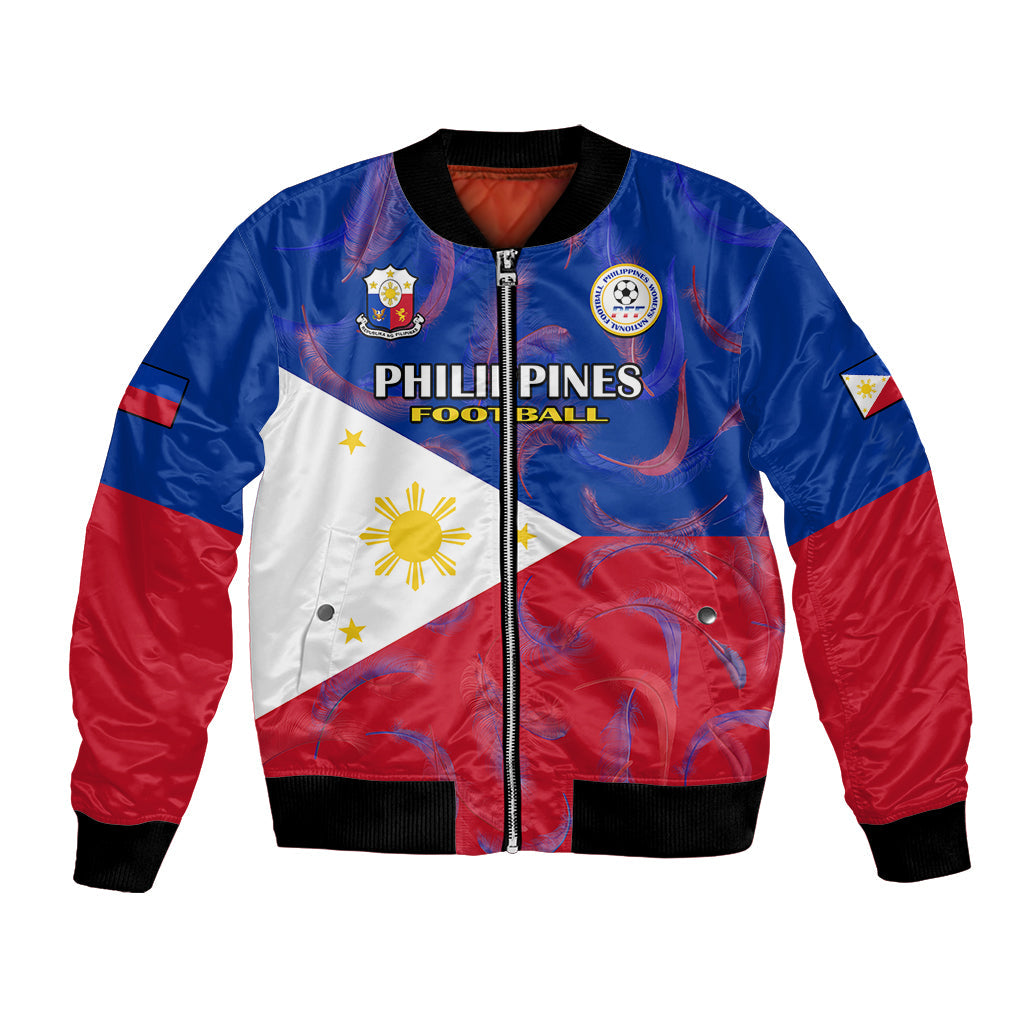 Custom Philippines Football Bomber Jacket 2023 World Cup Go Filipinas Feather Flag Version LT14