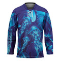 Purple Paradise Polynesia Jellyfish Hockey Jersey Plumeria Polynesian Tattoo Glowing Vibes LT14