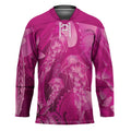 Pink Gradient Polynesia Jellyfish Hockey Jersey Plumeria Polynesian Tattoo Glowing Vibes LT14