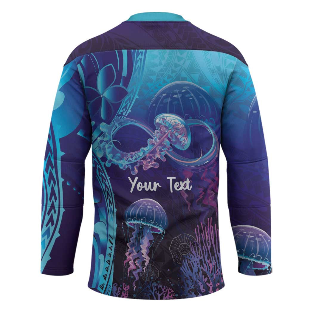 Polynesia Jellyfish Memorial Personalised Hockey Jersey Infinity Jellies Polynesian Pattern LT14