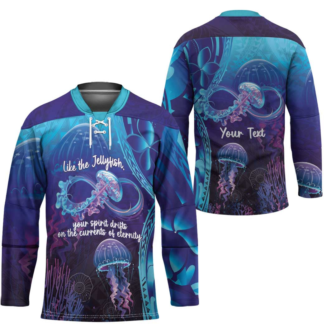 Polynesia Jellyfish Memorial Personalised Hockey Jersey Infinity Jellies Polynesian Pattern LT14