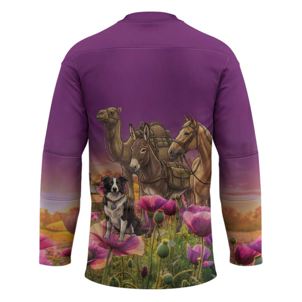 ANZAC Day Hockey Jersey Lest We Forget The Animals Of War LT15